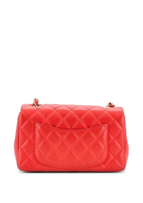 CHANEL Pre-Owned Classic Single Flap Bag Quilted Lambskin Mini crossbody bag - Red