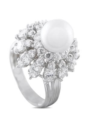 LB Exclusive diamond and pearl ring - Silver