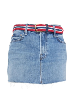 MOTHER The Ditcher frayed mini skirt - Blue
