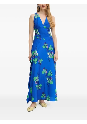 Morgan floral V-neck maxi dress - Blue