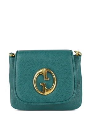 Gucci Pre-Owned Teal Borse pebbled logo bag - Blue