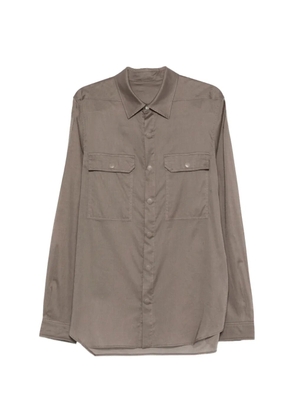 Rick Owens chest-pocket long-sleeve shirt jacket - Brown
