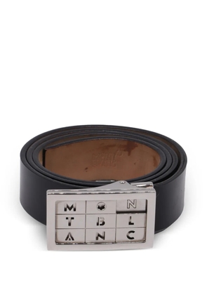 Montblanc logo-buckle leather belt - Black