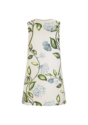 Oscar de la Renta porcelain flower faille shift dress - Neutrals
