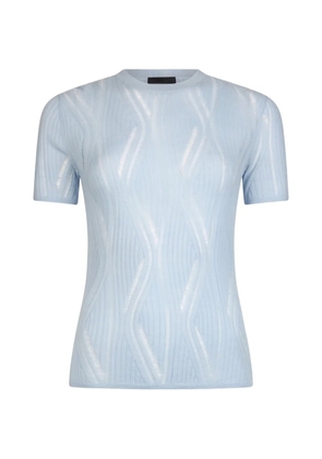 LIU JO short-sleeve round-neck top - Blue