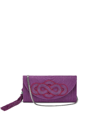 Shanghai Tang Tang Infinity Chinese-knot clutch bag - Purple