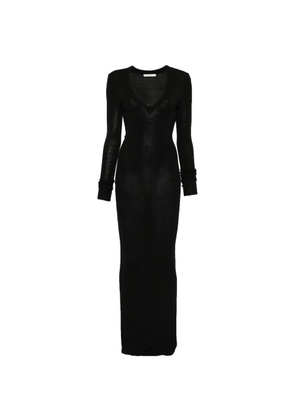 ENTIRE STUDIOS V-neck long-sleeve dress - Black