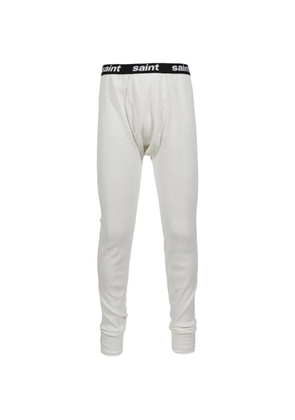 SAINT MXXXXXX ribbed logo waistband loungewear - White