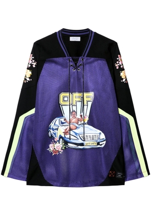 Off-White Car Mesh Hockey T-shirt - Blue
