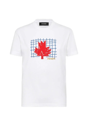 DSQUARED2 maple leaf graphic T-shirt - White