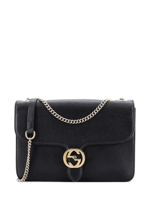 Gucci Pre-Owned Interlocking Leather Medium shoulder bag - Black