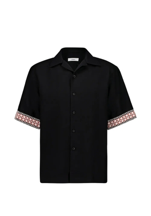 COMMAS braided camp-collar shirt - Black