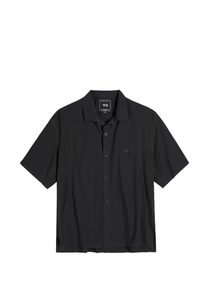 Y-3 perforated-detail short-sleeve shirt - Black