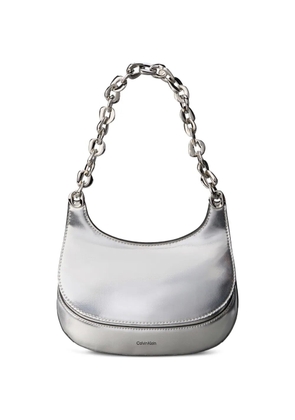Calvin Klein flap-closure chain-strap shoulder bag - Silver