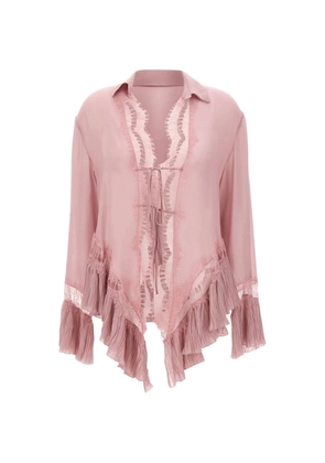 Blumarine lace-trim blouse - Pink