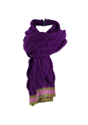 Gucci Pre-Owned golden thread wool shawl - Purple