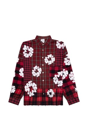 Readymade x Denim Tears floral-embroidered checked shirt