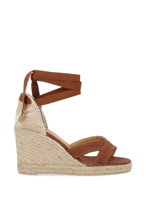 Castañer Bailey tie-closure wedge-heel espadrilles - Brown