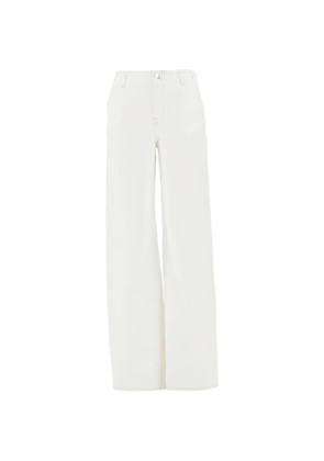 Emporio Armani cotton button trousers - White