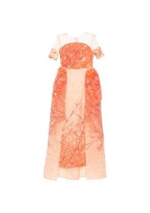Isabel Sanchis brocade maxi dress - Orange