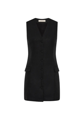Faithfull the Brand Eloise mini V-neck dress - Black