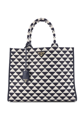 Prada Pre-Owned Symbole Shopper Jacquard Large tote bag - Blue