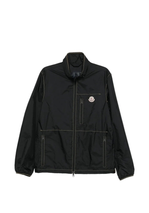 Moncler zip logo-patch jacket - Black