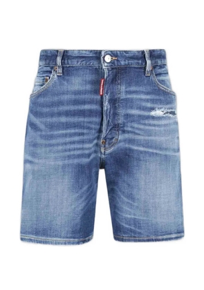 DSQUARED2 ripped cotton shorts - Blue