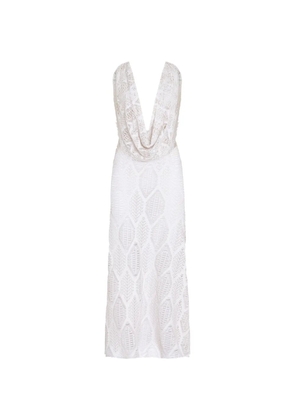 Amir Slama draped maxi dress - White