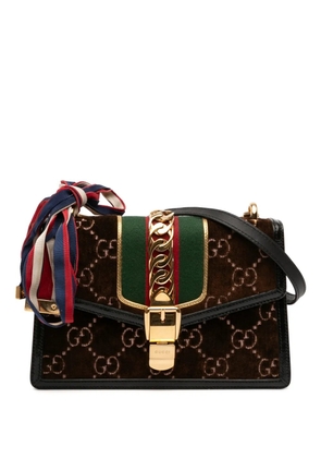 Gucci Pre-Owned 2016-2026 Small GG Velvet Sylvie crossbody bag - Brown