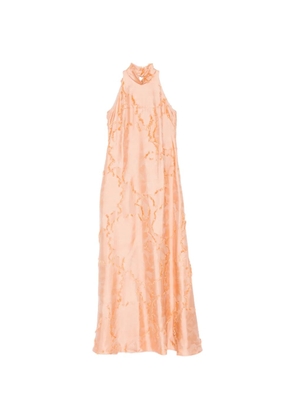 Amsale jacquarded trapeze maxi dress - Orange