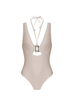 Amir Slama cutout ring swimsuit - Neutrals