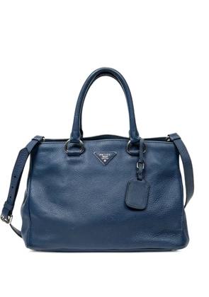 Prada Pre-Owned logo-plaque tote bag - Blue