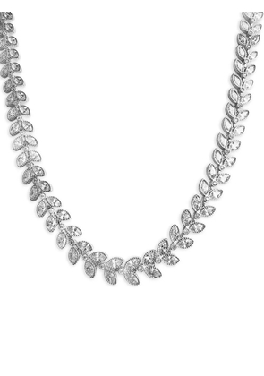 HZMER JEWELLERY Moonlit leaf necklace - Silver