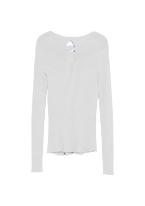 Liviana Conti ribbed-trim T-shirt - Grey