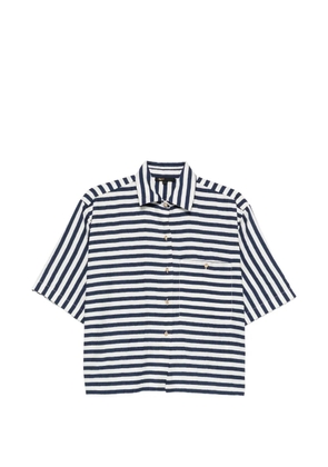 Maje striped chest-pocket shirt - Blue
