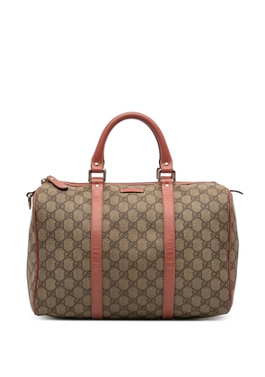 Gucci Pre-Owned 2016-2026 Medium GG Supreme Joy boston bag - Brown