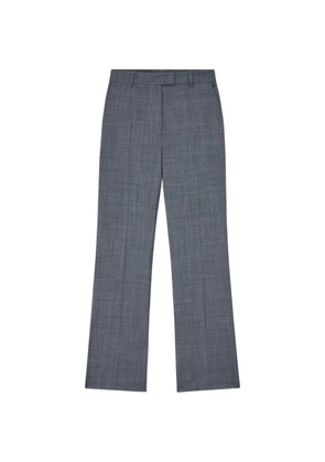 GANNI mélange-effect tailored trousers - Grey
