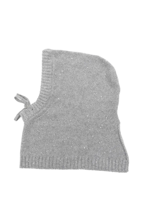 Gran Sasso sequin-embellished balaclava - Grey