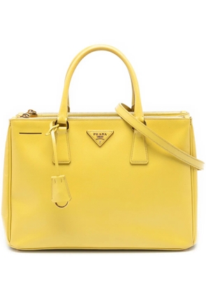 Prada Pre-Owned 2013-2025 Medium Saffiano Lux Galleria Double Zip satchel - Yellow