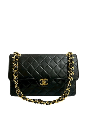 CHANEL Pre-Owned 1986-1988 Medium CC Quilted Lambskin Double Flap shoulder bag - Black