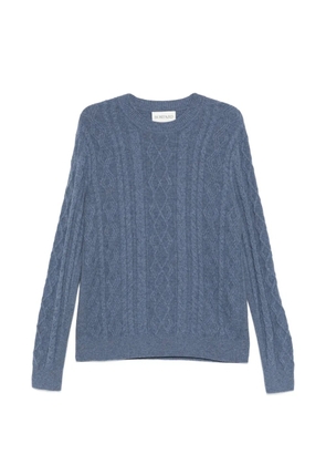 BOMPARD cable-knit crew-neck sweater - Blue