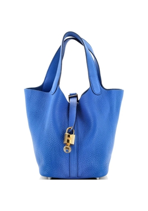 Hermès Pre-Owned Picotin Lock Bag Clemence PM bucket bag - Blue
