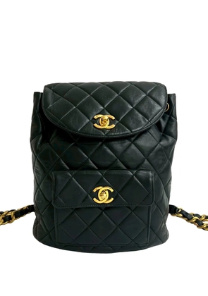 CHANEL Pre-Owned 1996-1997 Medium Quilted Lambskin Duma backpack - Black