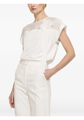 NISSA bow detail blouse - White