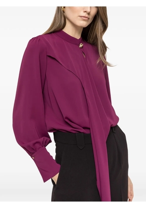 NISSA draped chiffon blouse - Purple
