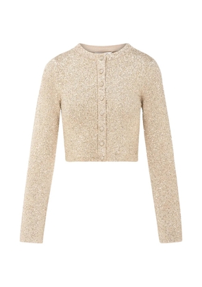 LoveShackFancy Ferra buttoned cropped cardigan - Neutrals