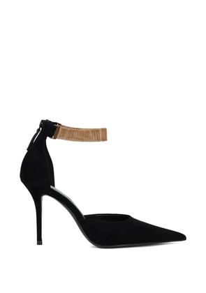 POTAMY ankle strap suede pumps - Black