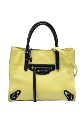 Balenciaga Pre-Owned 2014 Mini Bicolor Leather Papier A4 Zip Around Tote satchel - Yellow
