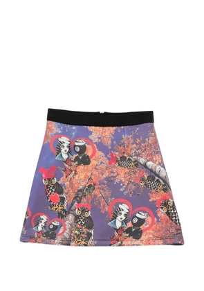 The Artistylist Autumn printed mini skirt - Purple